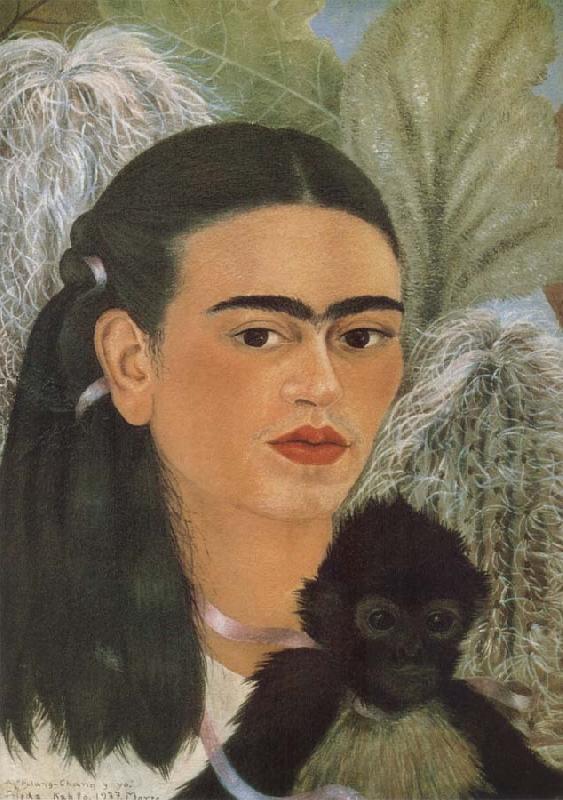 Frida Kahlo The monkey and i oil painting image